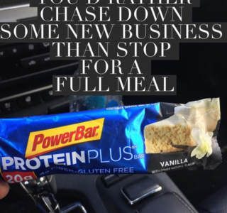 12/7/16 I always have a few powerbar 's on me in case something unexpected comes up! Gotta be able to roll with the tide